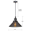 DecorBites™ Black Iron Cage Farmhouse Pendant Light Fixture for Kitchen Island, Dining Room, Hallway