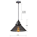 DecorBites™ Black Iron Cage Farmhouse Pendant Light Fixture for Kitchen Island, Dining Room, Hallway