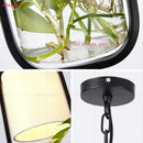 DecorBites™ Black Iron Cage Pendant Light with Glass Cloth Shade E14 Loft Hanging Lamp