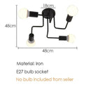 DecorBites™ Black Iron Ceiling Light for Living Room, Bedroom, Dining Room, and Kitchen
