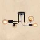DecorBites™ Black Iron Ceiling Light for Living Room, Bedroom, Dining Room, and Kitchen