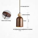 Wabi sabi beige & black iron led pendant hallway decor light