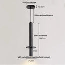 Wabi sabi beige & black iron led pendant hallway decor light