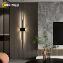 DecorBites™ Black Iron LED Wall Lamp for Living Room, Bedside, TV Background - 110v 240v
