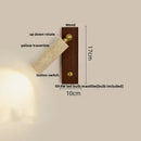 DecorBites™ Black Iron LED Wall Light Fixture Coffee Nordic Wood Switch Bedside Lamp