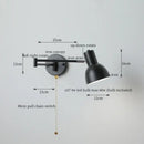 DecorBites™ Black Iron LED Wall Sconce for Home Decor - Modern Nordic Style