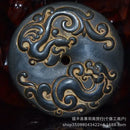 DecorBites™ Black Iron Meteorite Sun God Statue - Hongshan Culture Archaize Sculpture