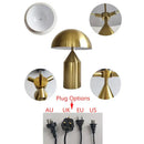 DecorBites™ Black Iron Mushroom Table Lamp, Nordic Design, Gold Accent, Living Room Bedroom Light