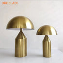 DecorBites™ Black Iron Mushroom Table Lamp, Nordic Design, Gold Accent, Living Room Bedroom Light