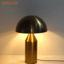 DecorBites™ Black Iron Mushroom Table Lamp, Nordic Design, Gold Accent, Living Room Bedroom Light