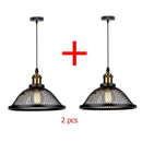DecorBites™ Black Iron Net-Cage Kitchen Pendant Light with LED for Bedroom & Living Room