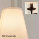 Retro dark bronze iron wall lamp bedroom fabric sconce