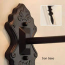 Retro dark bronze iron wall lamp bedroom fabric sconce