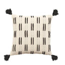 DecorBites™ Black Ivory Mustard Tassel Woven Cushion Cover for Home Decoration