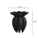 Artistic black jellyfish petal ceramic vase living room decor