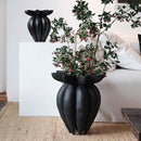 Artistic black jellyfish petal ceramic vase living room decor