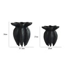 Artistic black jellyfish petal ceramic vase living room decor