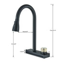 DecorBites™ Black Kitchen Faucet: Flexible Pull Out 3 Nozzle Mixer Tap