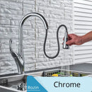 DecorBites™ Black Kitchen Faucet Pull Out Mixer with Single Handle and Stream Spray