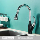 DecorBites™ Black Kitchen Faucet: Single Handle Hot & Cold Mixer with 360 Rotation