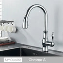 DecorBites™ Black Kitchen Faucet: Single Handle Hot & Cold Mixer with 360 Rotation