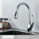 DecorBites™ Black Kitchen Faucet: Single Handle Hot & Cold Mixer with 360 Rotation