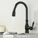 DecorBites™ Black Kitchen Faucet: Single Handle Hot & Cold Mixer with 360 Rotation