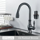 DecorBites™ Black Kitchen Faucet: Single Handle Hot & Cold Mixer with 360 Rotation