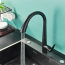 DecorBites™ Black Kitchen Faucet Single Handle Pull Out Hot Cold Water Mixer Tap