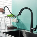 DecorBites™ Black Kitchen Faucet Single Handle Pull Out Hot Cold Water Mixer Tap