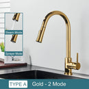 DecorBites™ Black Kitchen Faucet: Single Handle Pull Out Mixer, Two Function Hot and Cold Water Taps