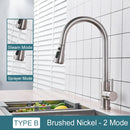 DecorBites™ Black Kitchen Faucet: Single Handle Pull Out Mixer, Two Function Hot and Cold Water Taps