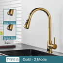 DecorBites™ Black Kitchen Faucet: Single Handle Pull Out Mixer, Two Function Hot and Cold Water Taps