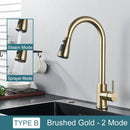 DecorBites™ Black Kitchen Faucet: Single Handle Pull Out Mixer, Two Function Hot and Cold Water Taps
