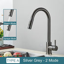 DecorBites™ Black Kitchen Faucet: Single Handle Pull Out Mixer, Two Function Hot and Cold Water Taps