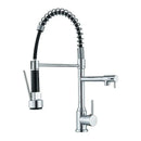 DecorBites™ Black Kitchen Faucet Spring Pull Down Sprayer Dual Spout Nozzle Mixer Tap
