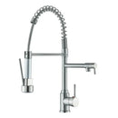 DecorBites™ Black Kitchen Faucet Spring Pull Down Sprayer Dual Spout Nozzle Mixer Tap