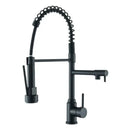 DecorBites™ Black Kitchen Faucet Spring Pull Down Sprayer Dual Spout Nozzle Mixer Tap