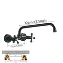 DecorBites™ Black Kitchen Faucet: Wall Mounted Swivel Mixer Tap for Bath Sink