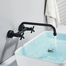 DecorBites™ Black Kitchen Faucet: Wall Mounted Swivel Mixer Tap for Bath Sink