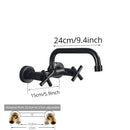 DecorBites™ Black Kitchen Faucet: Wall Mounted Swivel Mixer Tap for Bath Sink