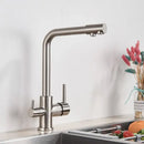 DecorBites™ Black Kitchen Faucet with Rotatable Water Purification Feature