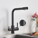DecorBites™ Black Kitchen Faucet with Rotatable Water Purification Feature
