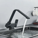 DecorBites™ Black Kitchen Rotating Faucet | Foldable Single Handle Mixer Faucet