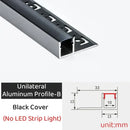 DecorBites™ Black LED Aluminum Profile for Invisible Ceiling Light Strip Bar