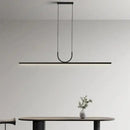 Minimalist black led ceiling pendant light for dining room kitchen