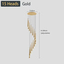 DecorBites™ Black LED Ceiling Chandelier: Stylish Staircase Lighting for Home Decor & Living Room