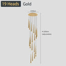 DecorBites™ Black LED Ceiling Chandelier: Stylish Staircase Lighting for Home Decor & Living Room