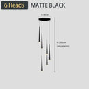 DecorBites™ Black LED Ceiling Chandelier: Stylish Staircase Lighting for Home Decor & Living Room