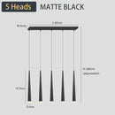 DecorBites™ Black LED Ceiling Chandelier: Stylish Staircase Lighting for Home Decor & Living Room